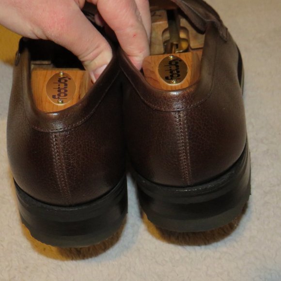 JM Weston 180 Brown Grain Leather Split Toe Loafer 11.5 C NWB main image 6